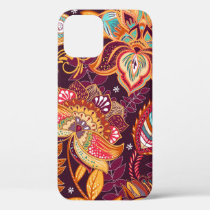 Bright seamless pattern in paisley style. Colorful iPhone 12 Case