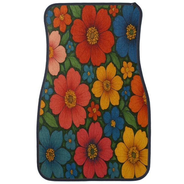 Bright Seamless Wildflower Pattern  Car Floor Mat (Front)