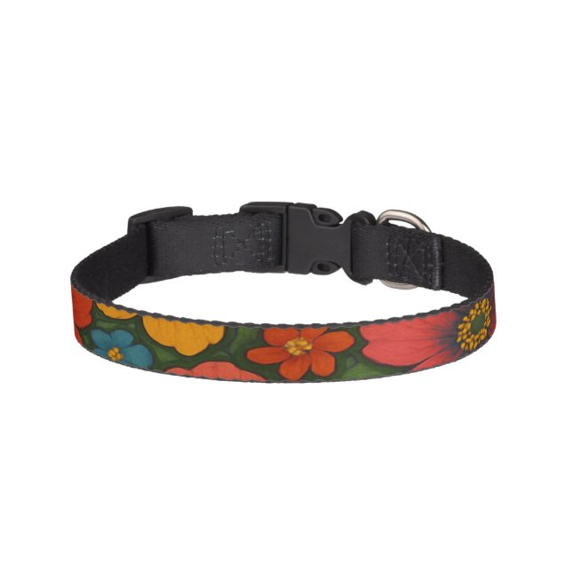 Bright Seamless Wildflower Pattern  Pet Collar (Front)