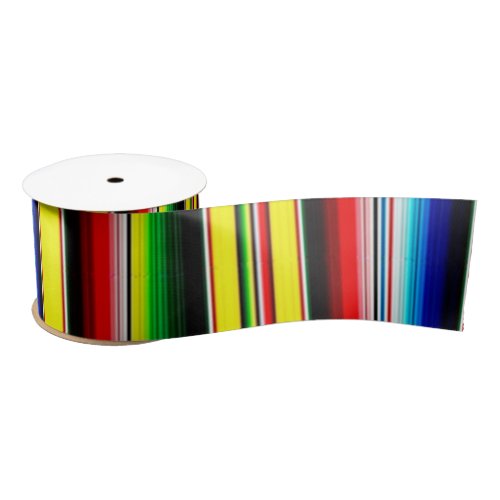 Bright serape stripes satin ribbon