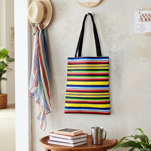 Bright serape stripes tote bag (Creator Uploaded)