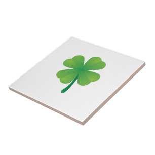 Bright Shamrock Saint Patrick's Ceramic Tile