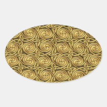 Bright Shiny Golden Celtic Spiral Knots Pattern