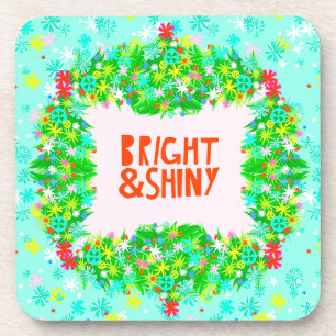 Bright & Shiny Wreath Beverage Coaster