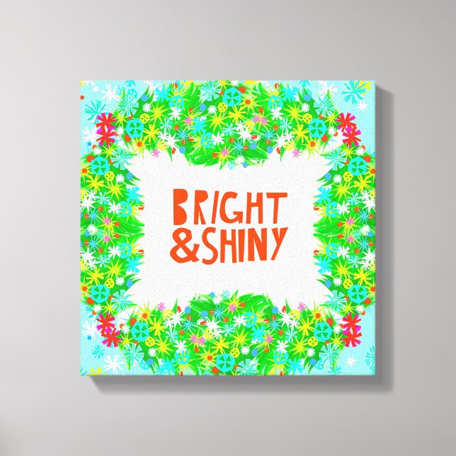 Bright & Shiny Wreath Canvas Print (Front)