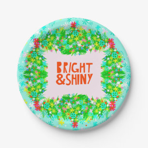 Bright & Shiny Wreath Paper Plates