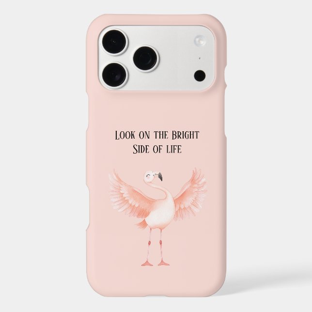 Bright Side of Life Pink Flamingo Case-Mate iPhone Case (Back)