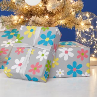 Bright Simple Colorful Spring Floral Art Pattern