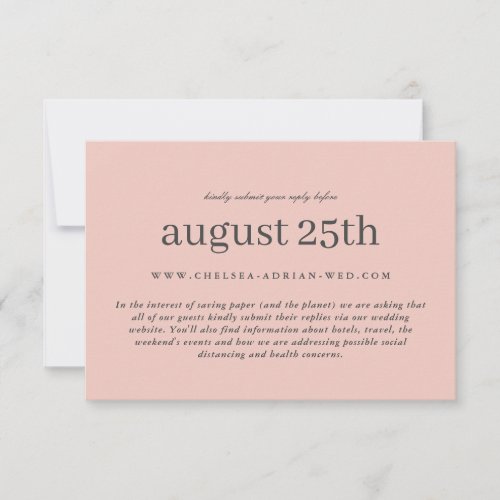 Bright Simple Type Wedding Online RSVP and Info Save The Date