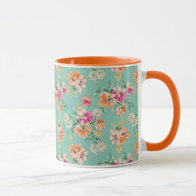 Bright Sketch Floral Pattern Mug (Right)