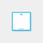 Bright Sky Blue Elephant and Border on White, Name