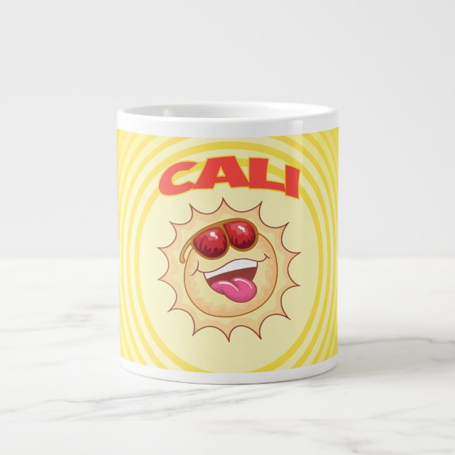 Bright Smiling Cali Sun Giant Coffee Mug (Front)