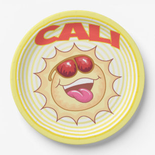 Bright Smiling Cali Sun Paper Plates