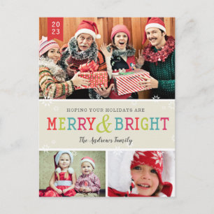 Bright Snowflakes Holiday Photo 