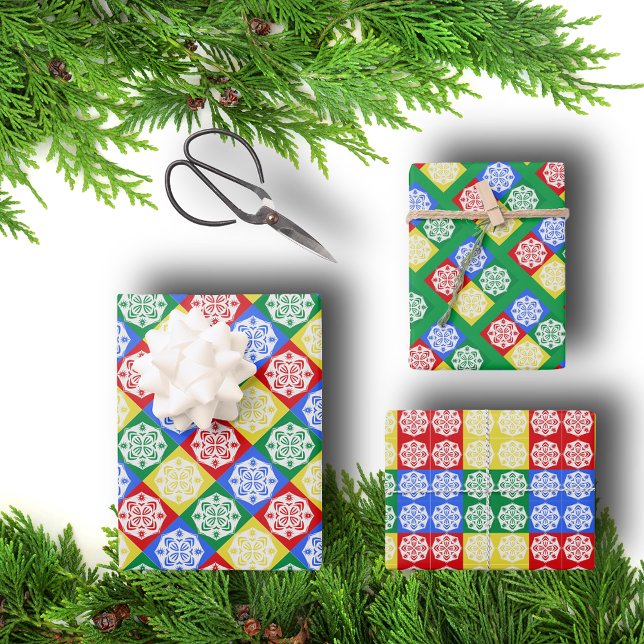 Bright Snowflakes Wrapping Paper Sheets (Creator Uploaded)