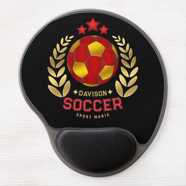 Bright Soccer Logo Personalized Design Gel Mouse Pad (Front)