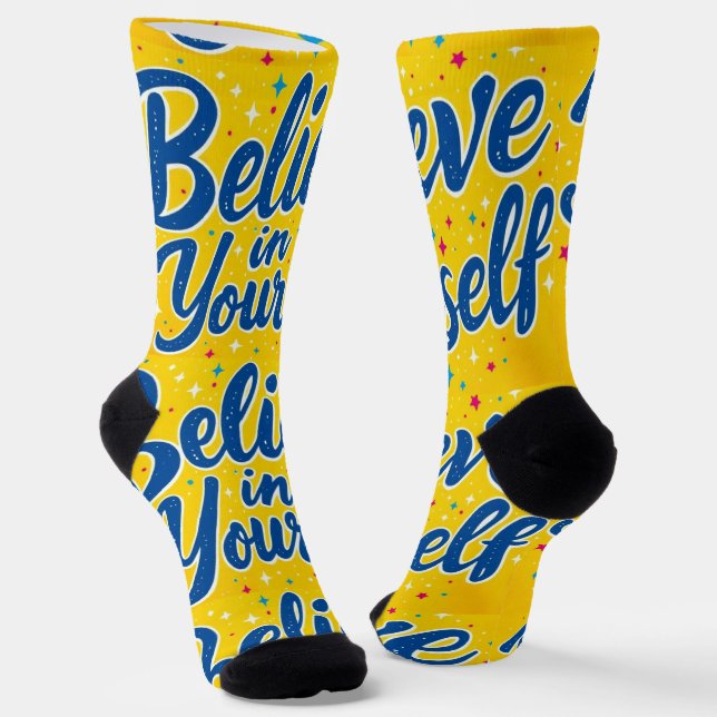 Bright Socks RANDOPIX Believe In Yourself 0039497 (Angled)