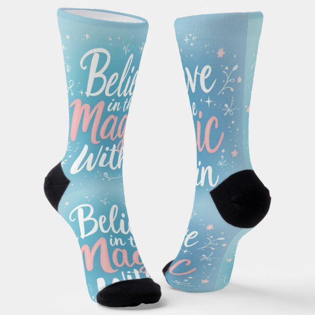 Bright Socks RANDOPIX Believe Magic Within 0039494 (Angled)