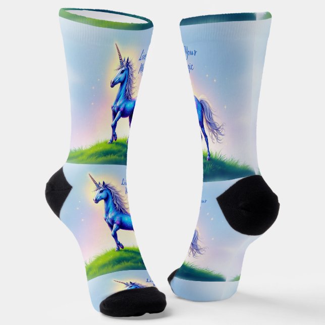 Bright Socks Unicorn Live Your Magic 0044045 (Angled)