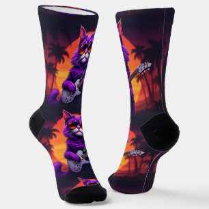 Bright Socks UNISEX Cat Playing Guitar 0040752