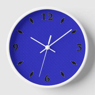 Bright Solid neon blue textured.  Clock