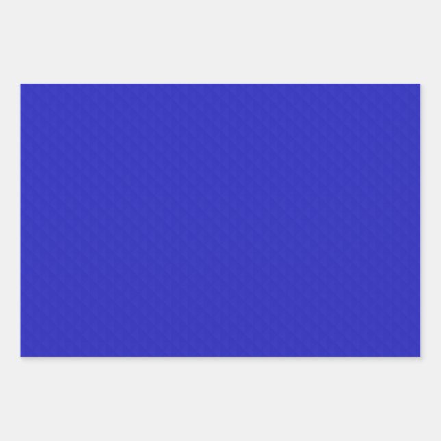 Bright Solid neon blue textured. Wrapping Paper Sheets (Front)