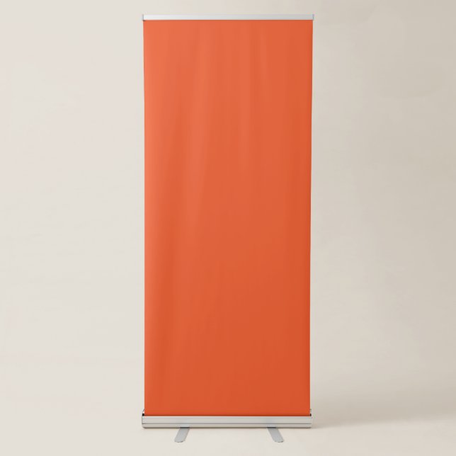 Bright Solid Orange Background  Retractable Banner (Front)