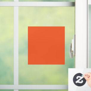 Bright Solid Orange Background Window Cling