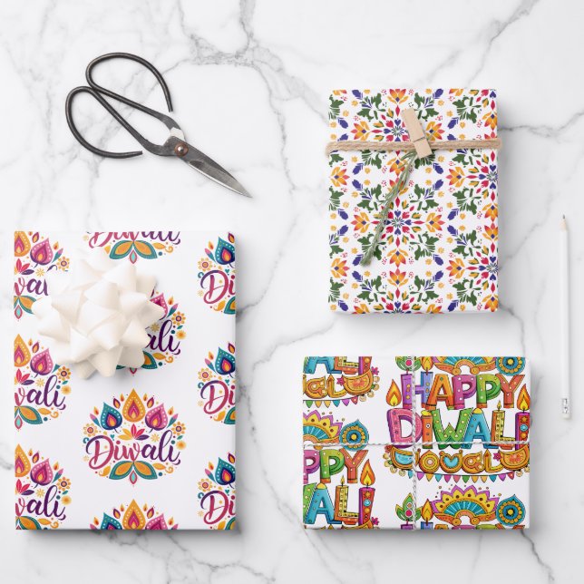 Bright South Asian Wrapping Paper Sheets (Front)
