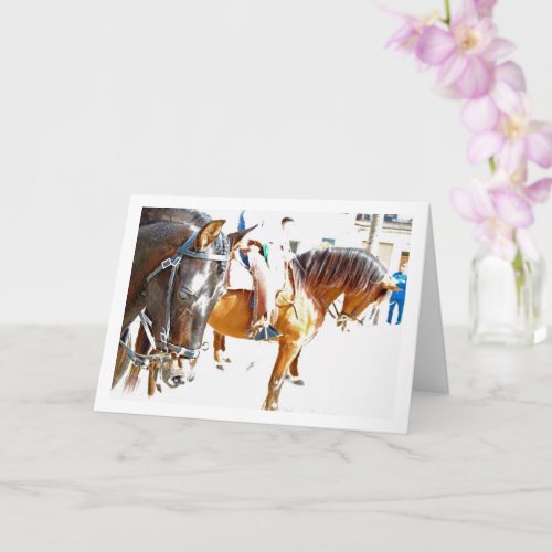 Bright Spanish Horses Portrait Card