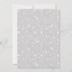 Bright Sparkle White Silver Color Merry Christmas Invitation