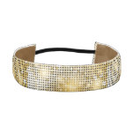 Bright Sparkling Golden Sequin Glitters Disco Ball Athletic Headband at Zazzle