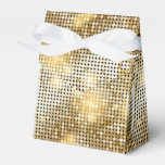 Bright sparkling golden sequin glitters disco ball favor boxes