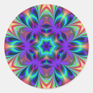 Bright Spirit Mandala   Classic Round Sticker