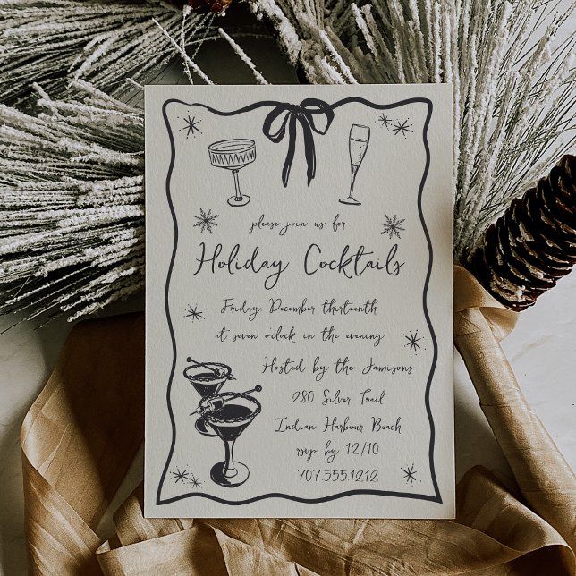 Bright Spirits | Holiday Cocktail Party Invitation (Creator Uploaded)