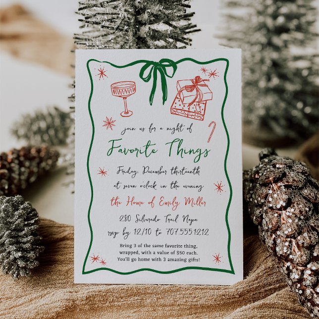 Bright Spirits | Holiday Favorite Things Party Invitation (Creator Uploaded)