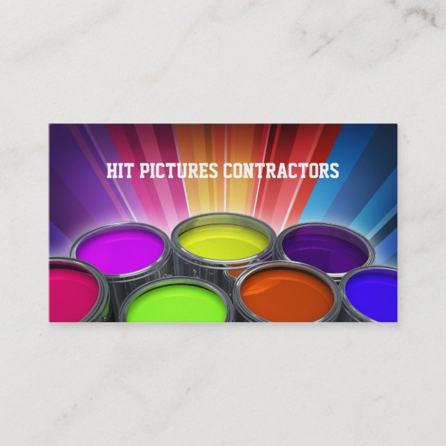 Bright Splash Painter Contractor Construction Card (Front)