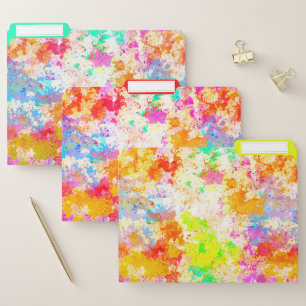 Bright splatters file folder