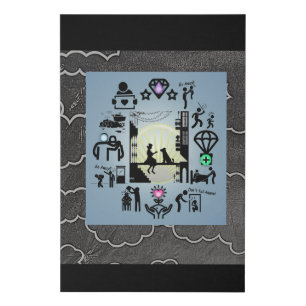 Bright Spots in Dark Places Faux Canvas Print