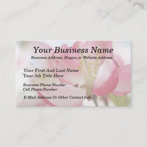 Bright Spring Apple Blossoms Business Card Templates
