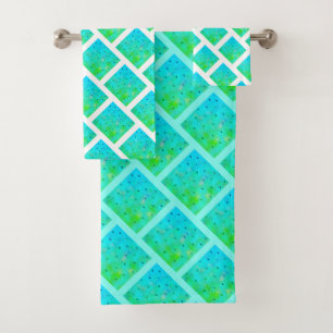 Bright Spring Colors Pattern Towel Set