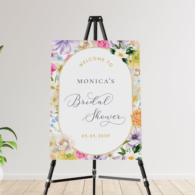 Bright Spring Floral Bridal Shower Welcome Sign (Creator Uploaded)