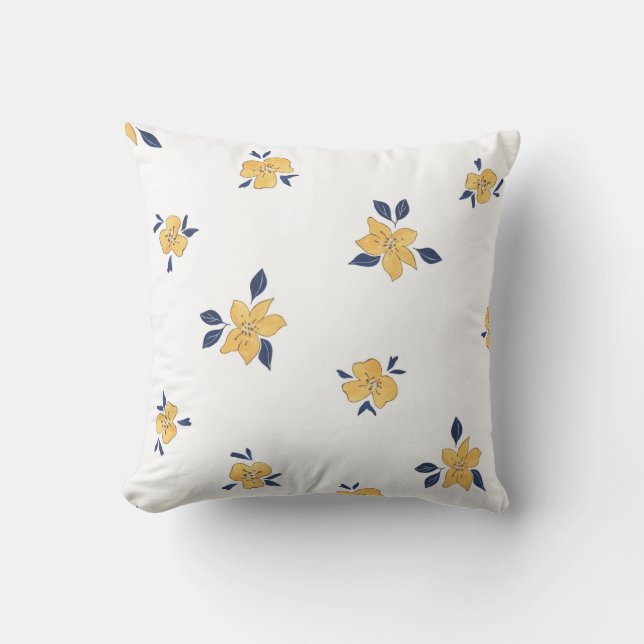 Bright Spring Flower Pillow – Colorful Home Accent (Front)