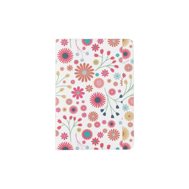 Bright Spring Flowers Passport Holder (Front)