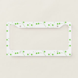 Bright Spring Green Flowers, Small Floral Print License Plate Frame