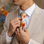 Bright Spring Meadow Floral Pattern Neck Tie<br><div class="desc">Celebrate the fresh energy of spring with this bright and joyful meadow floral pattern. Hand-painted watercolor blooms in warm orange, sunny yellow, sky blue, and soft peach create a cheerful, uplifting design perfect for spring weddings. The artwork feels light, vibrant, and full of movement — a beautiful reflection of the...</div>
