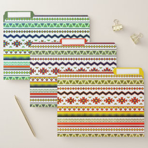 Bright spring tribal file folder