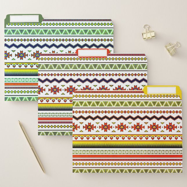 Bright spring tribal file folder (Set)
