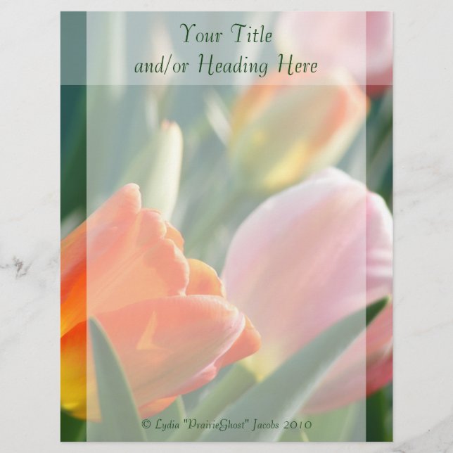 Bright Spring Tulips Letterhead (Front)