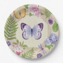 Bright Springtime Butterflies Plate